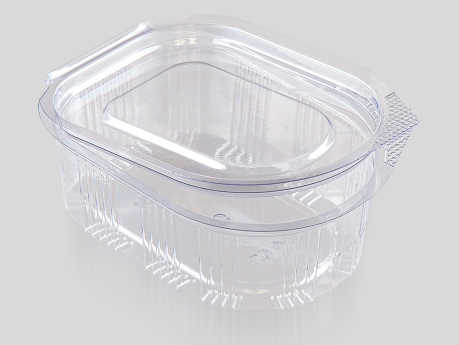 50 cc Oval Sauce Container, With Hinged Lid